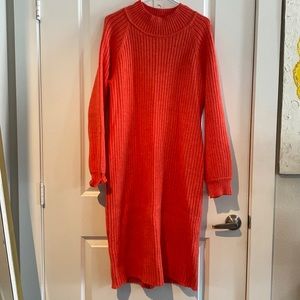 Lane Bryant, coral sweater dress size 18/20